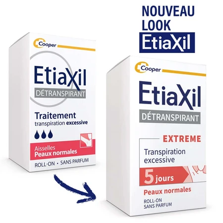Etiaxil Detranspirant Déodorant Extrême Roll-On Traitement Transpiration Excessive Peaux Normales 15ml