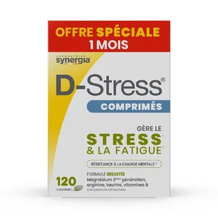 Synergia D-Stress Comprimidos Eco Pack 120 Comprimidos 1 Mes Synergia Comprimidos Eco Pack 1 Mes 120 Comprimidos