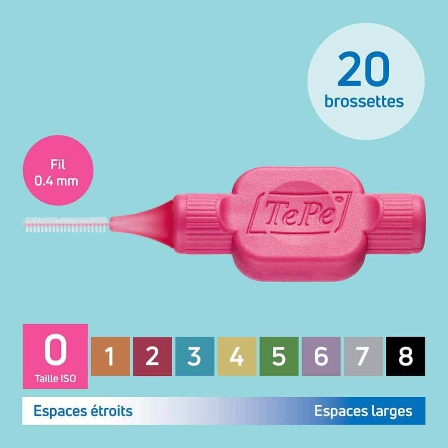 TePe Eco-verantwoorde interdentale ragers 0.4 mm x20 TePe Eco-verantwoorde interdentale ragers 0.4 mm x20