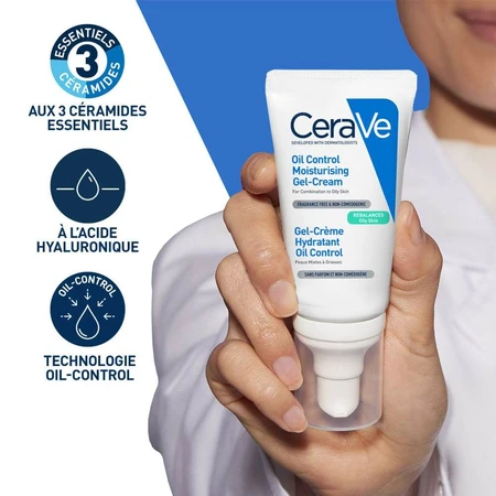Cerave Gel-Crème Hydratant Oil Control Peaux Mixtes à Grasses 52ml