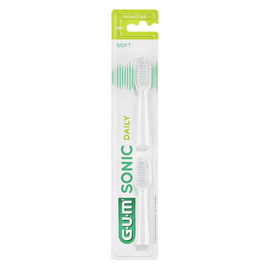 Gum Sonic Daily Toothbrush Refills Le Blanc x2