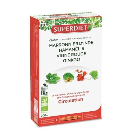 Superdiet Quatuor Bloedsomloop Bio 20 Ampullen 15ml