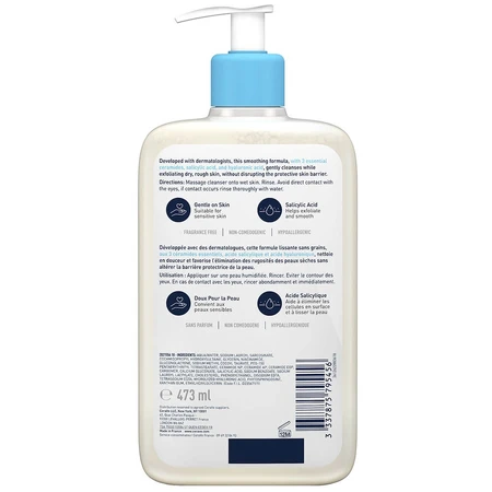 Cerave Body SA Gel Limpiador Alisante Piel seca, áspera y agrietada 473ml