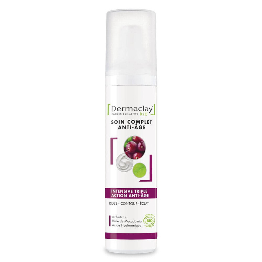 Dermaclay Intensive triple action anti-aging wrinkle-contour-brightness cream organic 50ml