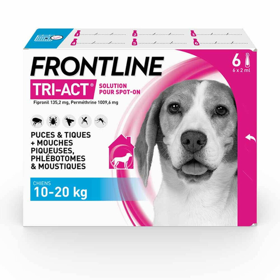 Frontline Tri-act Spot-on Cane 10-20kg 6 pipette da 1 ml