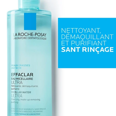 La Roche-Posay Effaclar Agua Micelar purificante rostro y ojos para pieles grasas 400ml