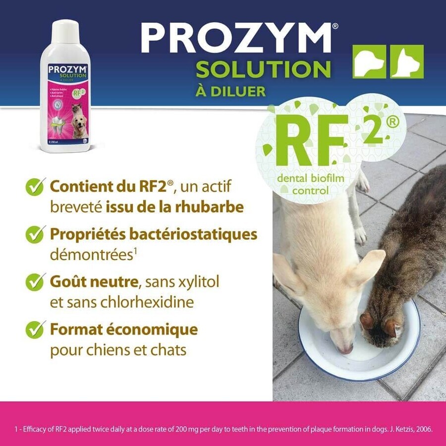 Ceva Prozym Drinkoplossing voor mondhygiëne bij dieren 250ml Ceva Prozym Drinkoplossing voor mondhygiëne bij dieren 250ml