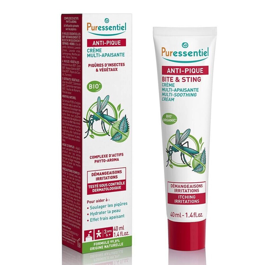 Puressentiel SOS Insecten Multi Crème voor Volwassenen 40 ml