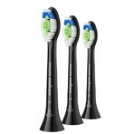 Philips Sonicare Têtes De Brosse A Dents Noire Optimal White W2 HX6063/88 x2+1 Philips Sonicare Têtes De Brosse A Dents Noire Optimal White W2 HX6063/88 x2+1