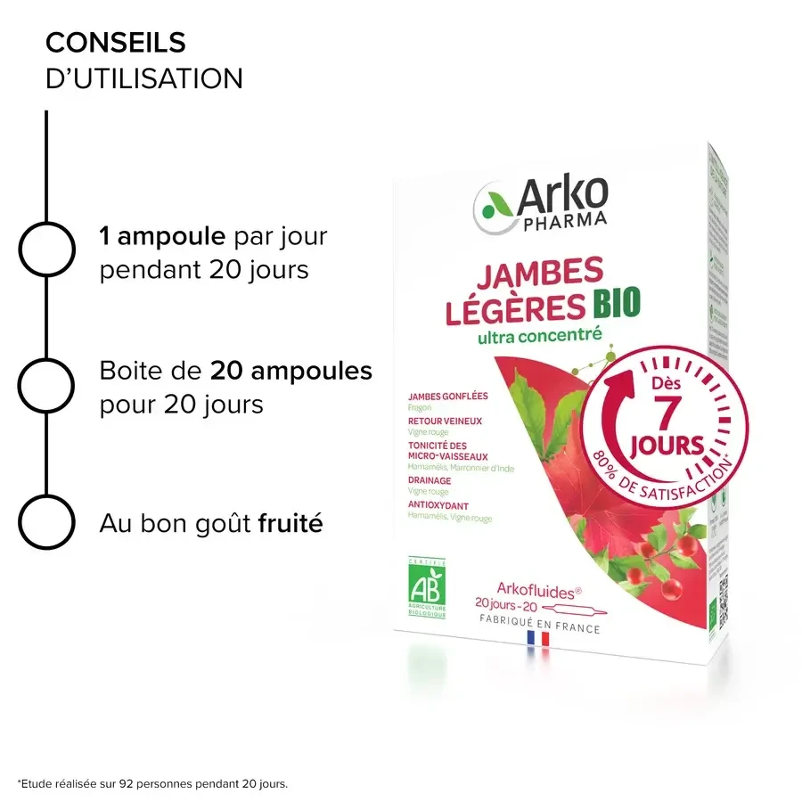 Arkopharma Arkofluids Light Circulation Legs Red Vine Bio 20
