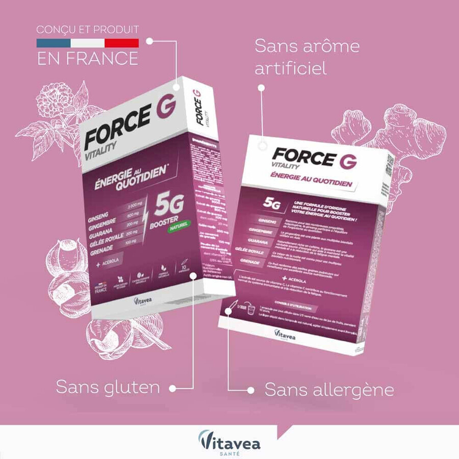 Vitavea Santé Force G Daily Energy Vitality 10 Ampules