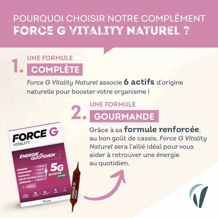 Vitavea Santé Force G Dagelijkse Energie Vitaliteit 10 Ampullen