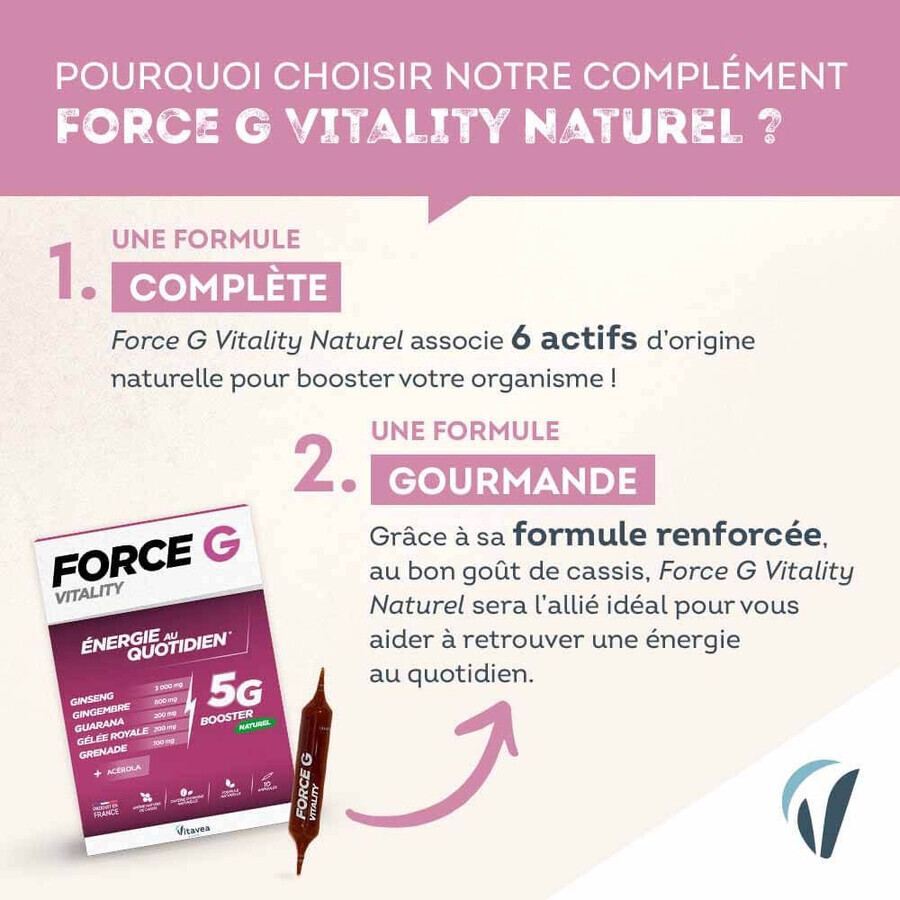 Vitavea Santé Force G Daily Energy Vitality 10 Ampules