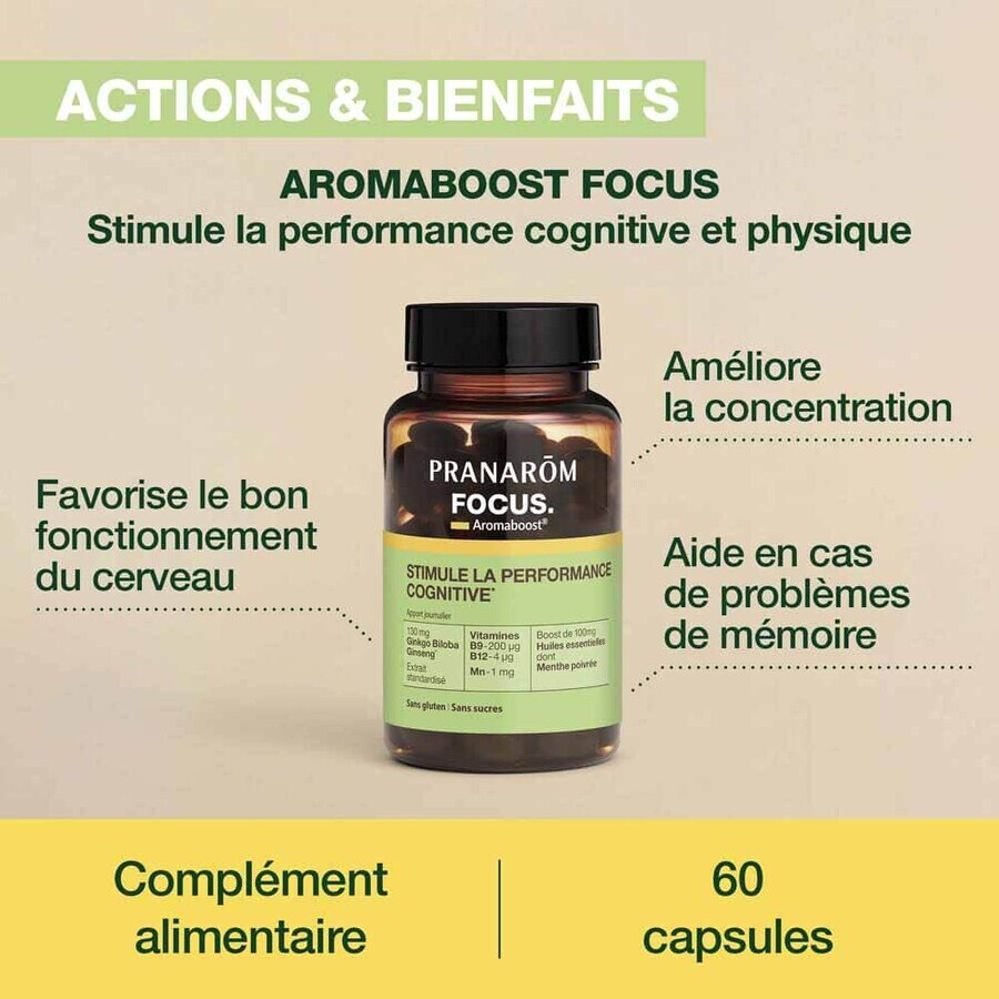 Pranarôm Aromaboost Focus 60 Kapseln