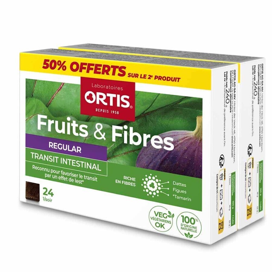 Ortis Fruit and Fiber Regular Bowel Transit 2x24 cubes