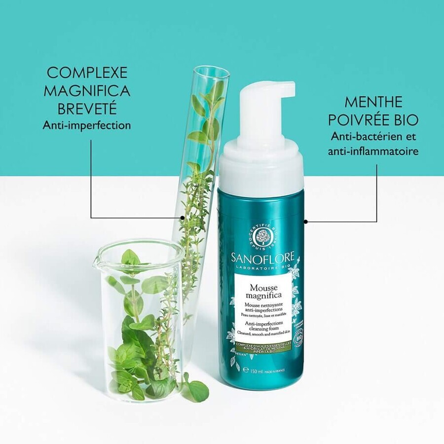 Sanoflore Magnifica Purifying foam facial cleanser Acne-prone skin 150 ml