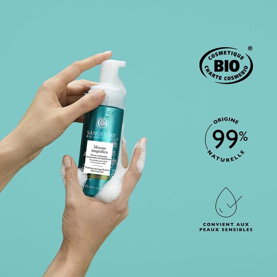 Sanoflore Magnifica Purifying foam facial cleanser Acne-prone skin 150 ml