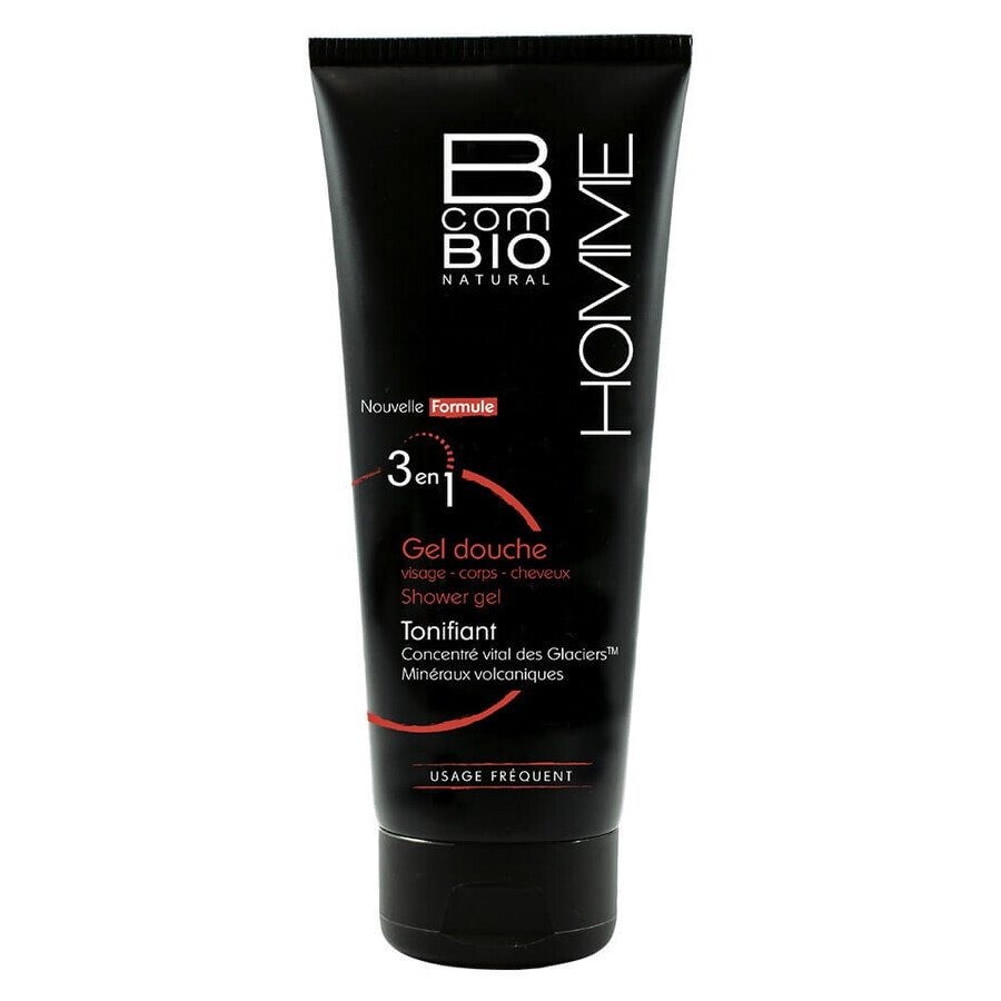 Bcombio Natural Homme 3 In 1 Gel Doccia Tonificante Corpo, Viso e Capelli Biologico 200 ml