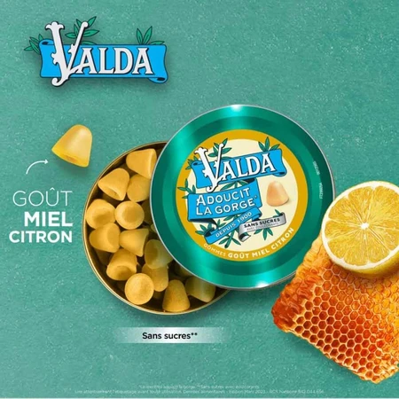 Valda Zuckerfreier Zitronenkaugummi 140g