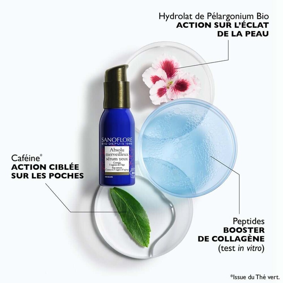 Sanoflore Merveilleuse Regard Absolu Merveilleuse Organic Anti-Wrinkle Eye Serum 15ml