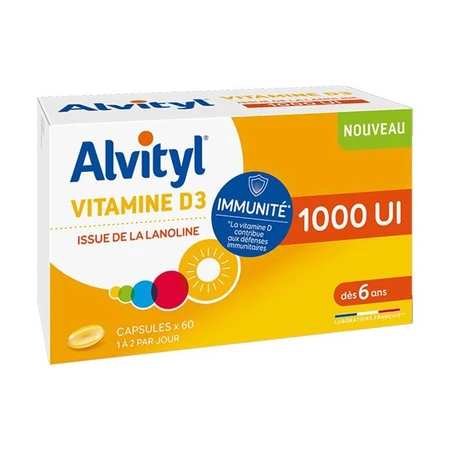 Alvityl Vitamine D3 1000IU - Ab 6 Jahren 60 Kapseln