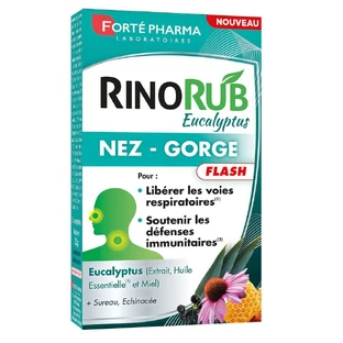 Forté Pharma RinoRub Flash Nase und Rachen Eukalyptus 15 Tabletten