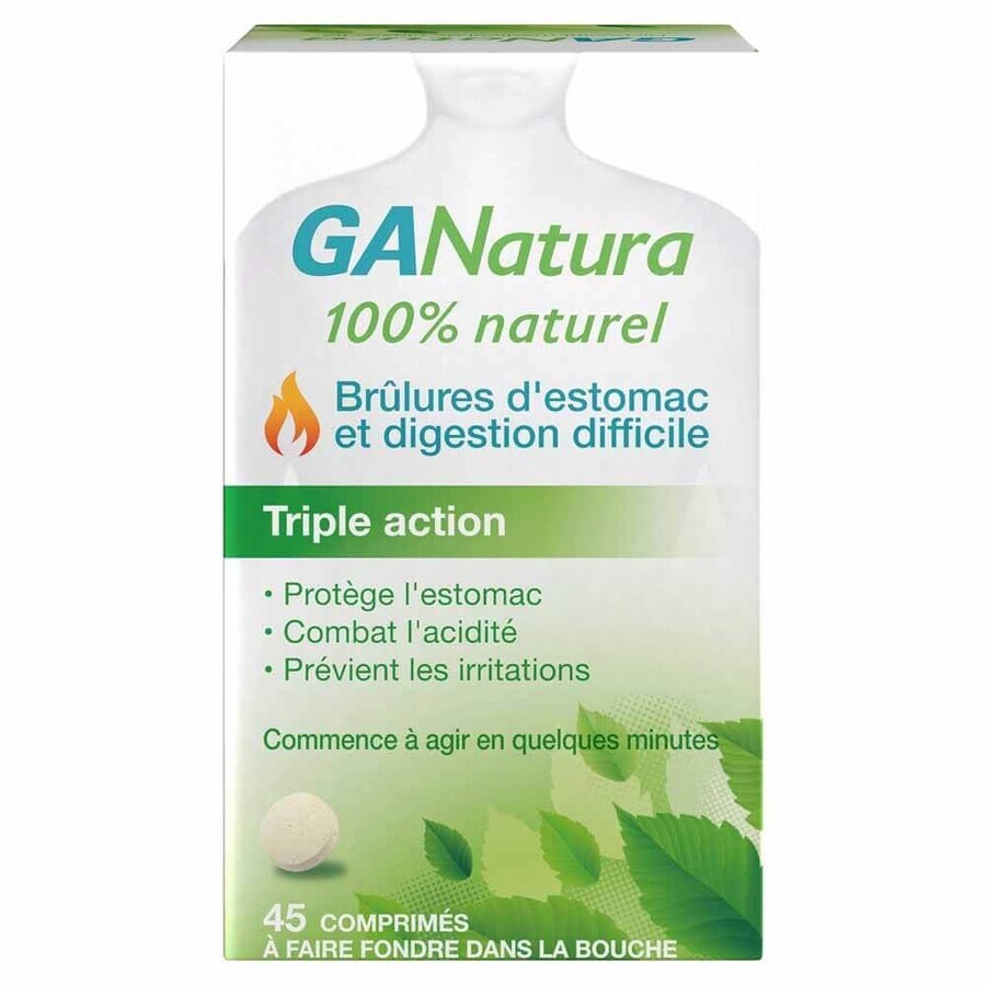 GaNatura Heartburn and Digestion Triple Action 45 Tablets