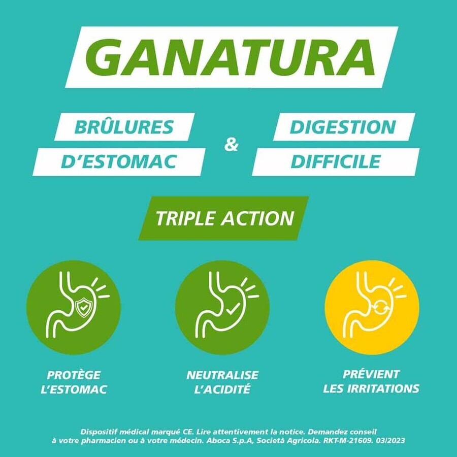 GaNatura Heartburn and Digestion Triple Action 45 Tablets