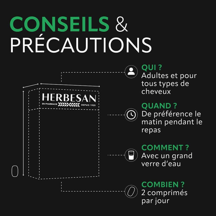 Herbesan Beauté Et Force Des Cheveux 60 Comprimés