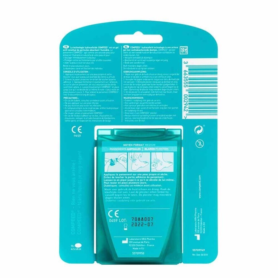 Compeed Apósitos Medianos Ampollas x10