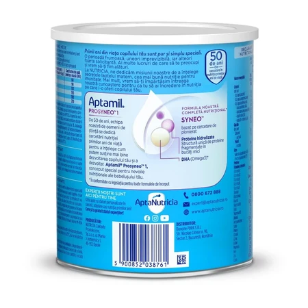 Lait de démarrage HA Prosyneo 1, 0-6 mois, 400 g, Aptamil