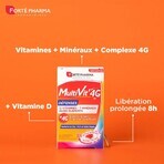 Forté Pharma MultiVit'4G Multivitamine Afweerstoffen met Zink en Vitamine D 60 Tabletten