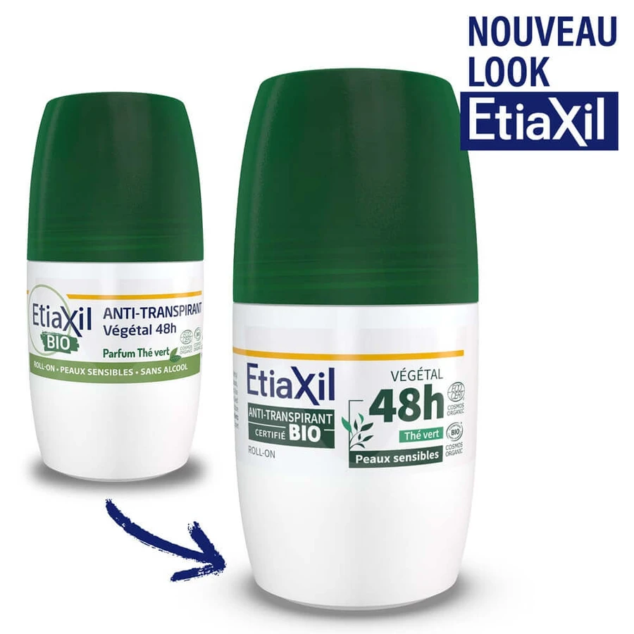 Etiaxil Antitranspirante Roll-on con Té Verde Ecológico 48H 2x50ml