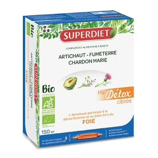 Superdieet Foie Artichaut Bio 10 flacons Ma Detox Ciblee 150 ml