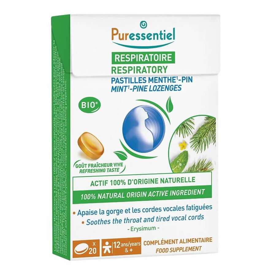 Puressentiel Respiratoire Pastilles Respiratoire Gorge Menthe-Pin x20