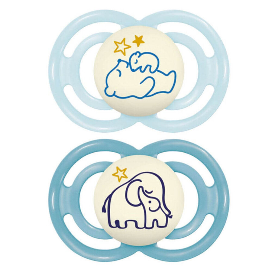 Buy Mam Perfect Night Symmetrical Soothers 6months+ 2pcs Mam Perfect Night Symmetrical Soothers 6months+ 2pcs