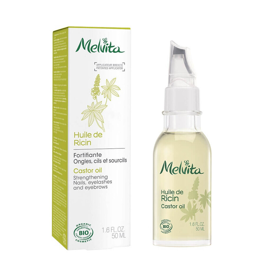 Melvita Bio-Rizinusöl zur Stärkung der Nägel, Wimpern und Augenbrauen 50ml