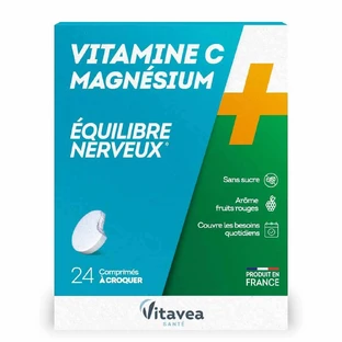 Vitavea Santé Vitaminas C + Magnesio Equilibre nerveux 24 Comprimidos