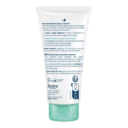 Biolane Expert Gezichtscrème Deliderm Baby Peaux Sensibles 50ml