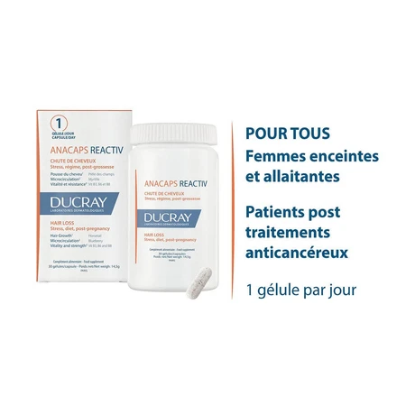Ducray Anacaps Reactiv reactive hair loss 30 capsules
