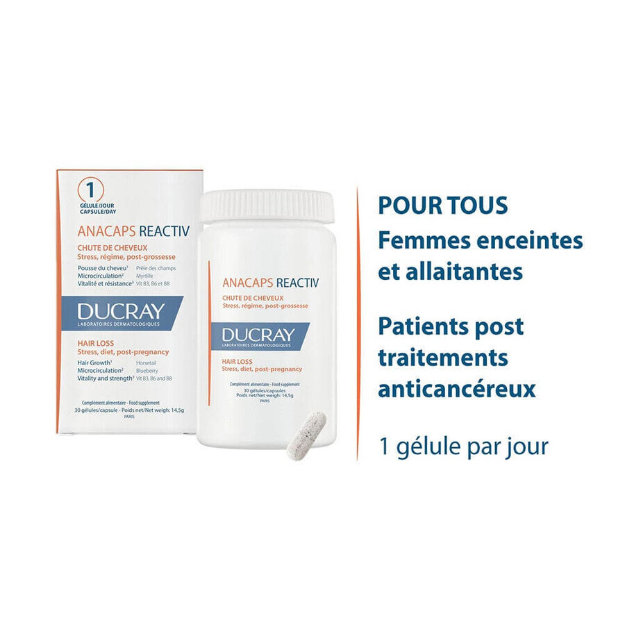 Ducray Anacaps Reactiv reactive hair loss 30 capsules