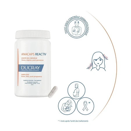 Ducray Anacaps Reactiv reactive hair loss 30 capsules
