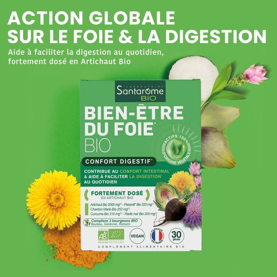 Santarome Bienestar Hígado Bio 30 gels Confort Digestif 30 gélules