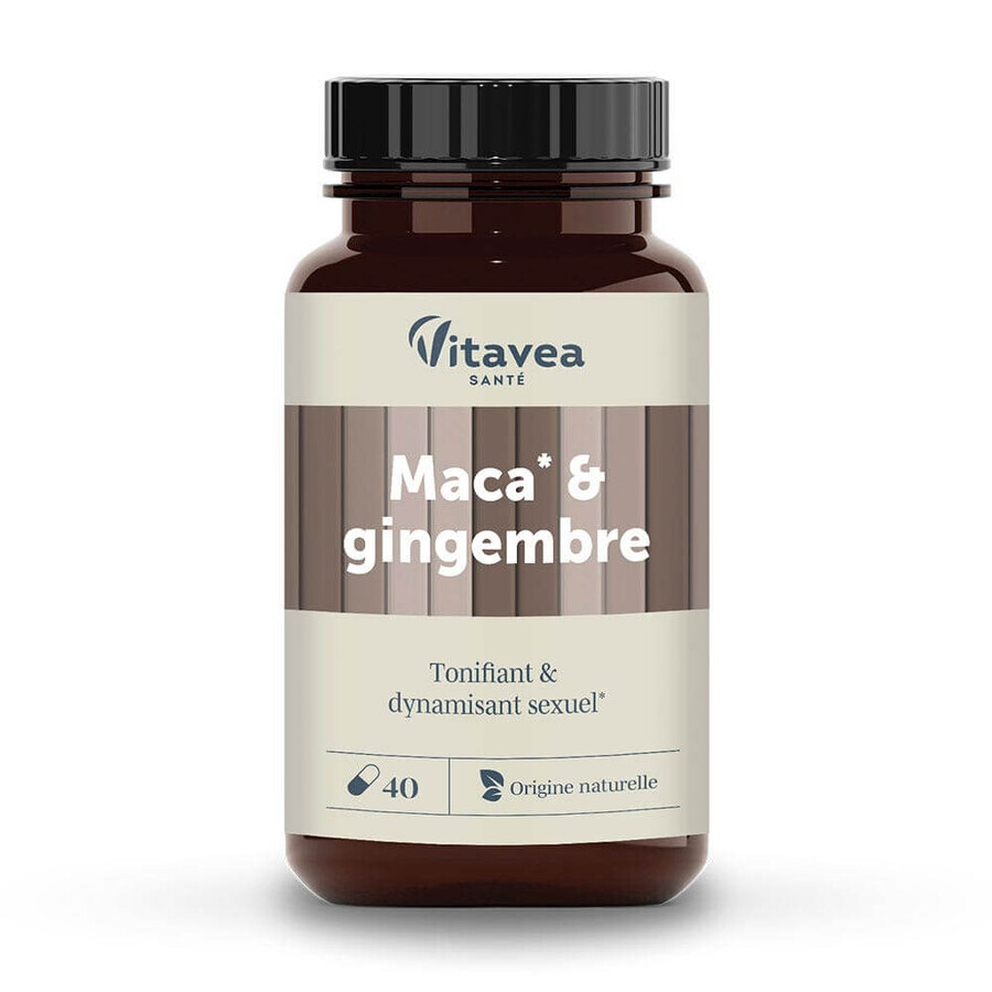 Vitavea Santé Les Essentiels Maca Gingembre Tonifiant & Dynamisant sexuel x40 gélules