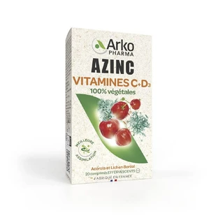 Arkopharma Azinc Vitaminas D3 y C 20 comprimidos efervescentes