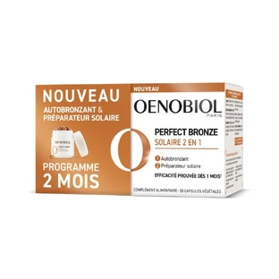 Oenobiol Perfect Bronze I Solari 2 in 1 Zelfbruiner en zonnebescherming 60 plantaardige capsules