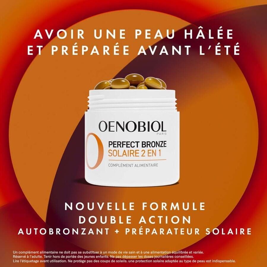 Oenobiol Perfect Bronze I Solari 2 in 1 Autoabbronzante e protezione solare 60 capsule vegetali