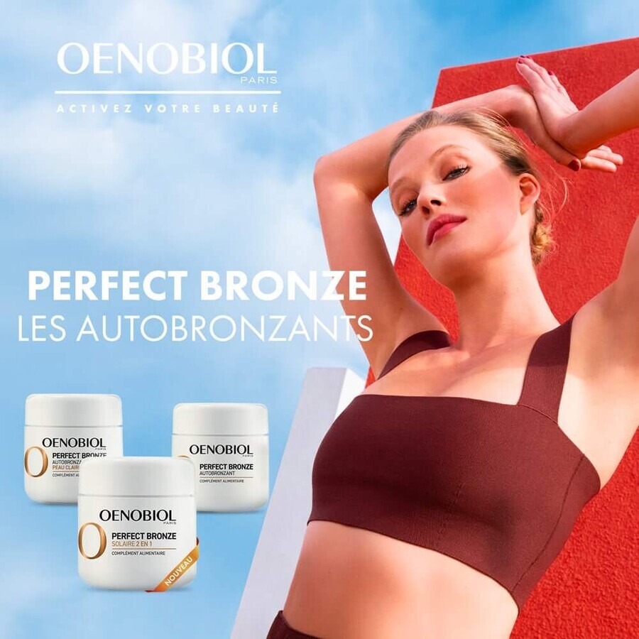 Oenobiol Perfect Bronze I Solari 2 in 1 Autoabbronzante e protezione solare 60 capsule vegetali