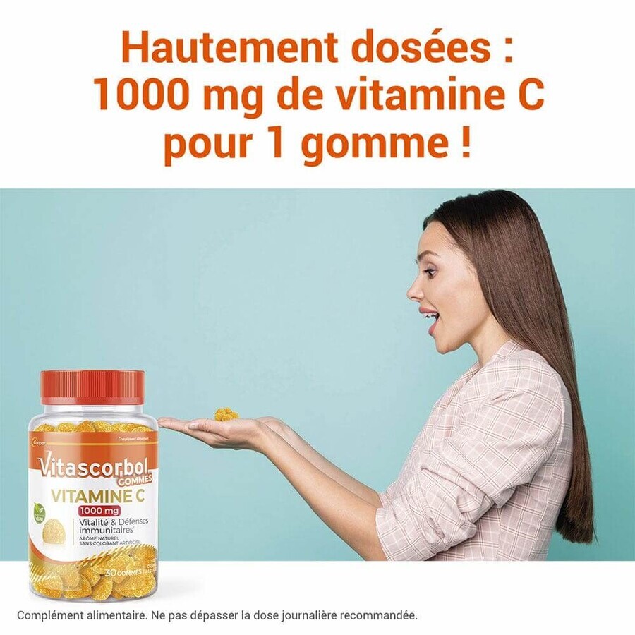 Vitascorbol Vitamine C 1000mg 2x30 gommes