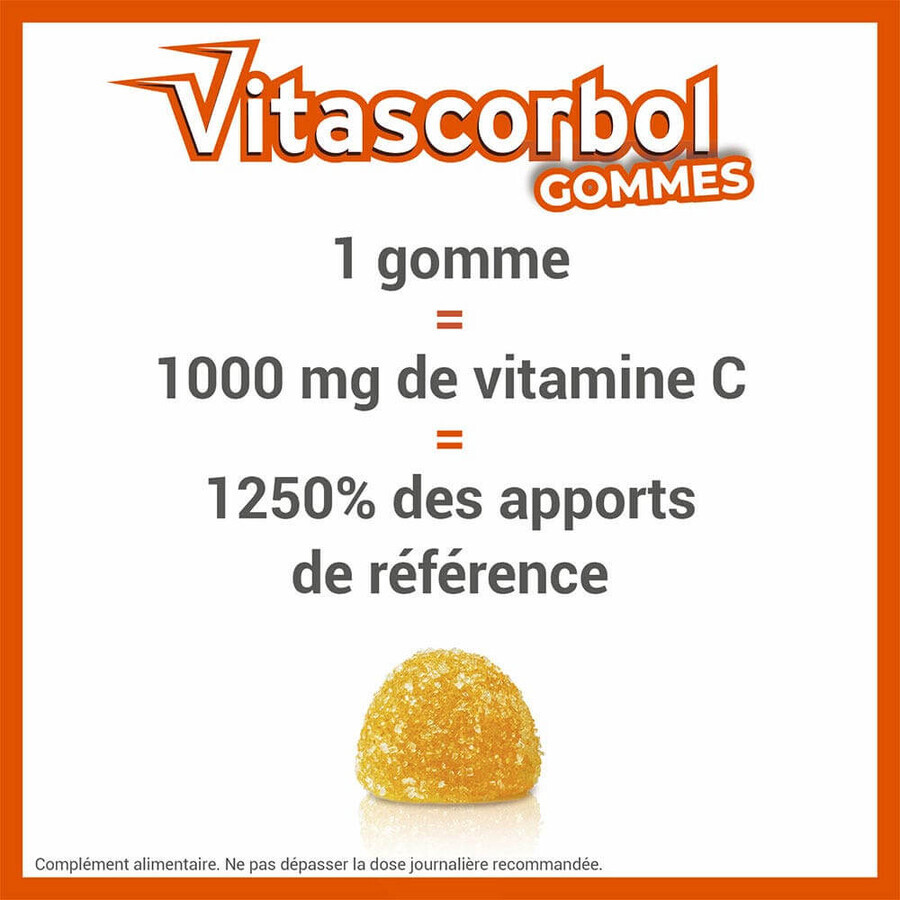 Vitascorbol Vitamine C 1000mg 2x30 gommes